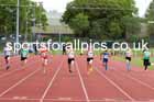 Girls Under-13s 100 metres, 2023 North Eastern Track and Field Champs., Middlesbrough Sports Village, Middlesbrough. Photo: David T. Hewitson/Sports for All Pics